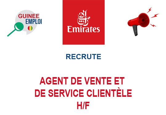 EMIRATES RECRUTE AGENT DE VENTE ET DE SERVICE CLIENTÈLE ​​SENIOR H/F