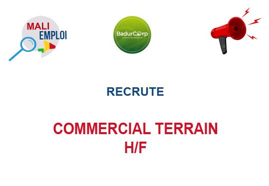 BADUCORP SARL RECRUTE COMMERCIAL TERRAIN H/F