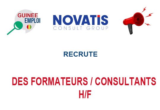 NOVATIS CONSULT GROUPE RECRUTE DES FORMATEURS/CONSULTANTS H/F