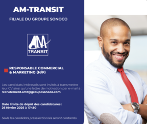 AM TRANSIT RESPONSABLE COMMERCIAL ET MARKETING H/F AM TRANSIT RESPONSABLE COMMERCIAL ET MARKETING H/F