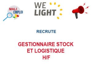 WE LIGHT RECRUTE GESTIONNAIRE STOCK ET LOGISTIQUE H/F