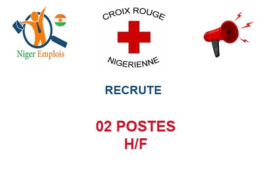 CROIX ROUGE NIGERIENNE RECRUTE 02 POSTES H/F