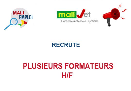 MALIJET RECRUTE PLUSIEURS FORMATEURS H/F