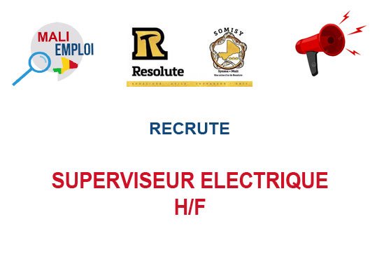 SOMISY SA RECRUTE SUPERVISEUR ELECTRIQUE H/F