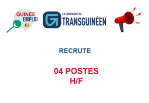 LA COMPAGNIE DU TRANSGUINEEN RECRUTE 04 POSTES H/F