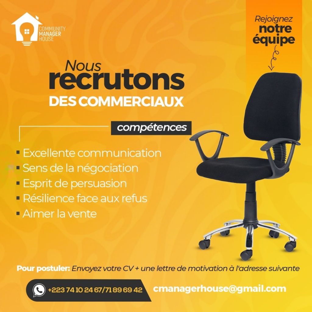 COMMUNITY MANAGER HOUSE RECRUTE DES COMMERCIAUX H/F