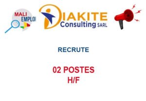 DIAKITE CONSULTING RECRUTE 02 POSTES H/F
