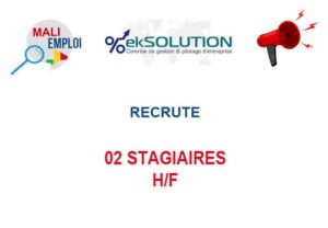 EKSOLUTION SAS RECRUTE 02 STAGIAIRES H/F