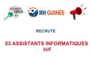 RH GUINEE RECRUTE 03 ASSISTANTS INFORMATIQUES H/F 03-AS