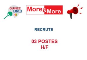 MORE & MORE RECRUTE 03 POSTES H/F 03-POS
