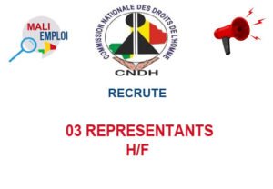 CNDH MALI RECRUTE 03 REPRESENTANTS H/F