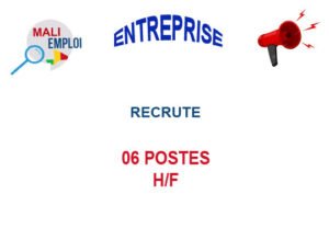 ENTREPRISE RECRUTE 06 POSTES H/F 06-POS