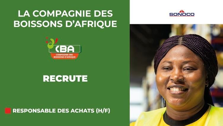 LA COMPAGNIE DES BOISSONS D'AFRIQUE RECRUTE RESPONSABLE DES ACHATS H/F