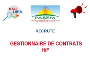 PASEM RECRUTE GESTIONNAIRE DE CONTRATS H/F
