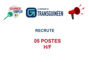 LA COMPAGNIE DU TRANSGUINEEN RECRUTE 05 POSTES H/F GTF