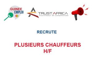 TRUST AFRICA RECRUTE PLUSIEURS CHAUFFEURS H/F PL-CHAU