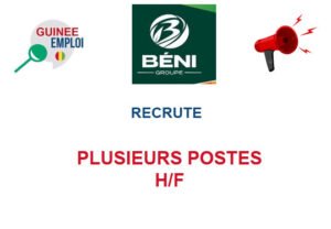 GROUPE BENI RECRUTE PLUSIEURS POSTES H/F PLOPS