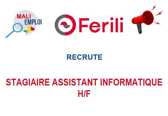 FERILI MALI RECRUTE STAGIAIRE ASSISTANT INFORMATIQUE H/F