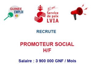 LVIA GUINEE RECRUTE PROMOTEUR SOCIAL H/F prom