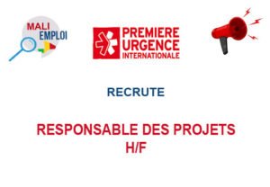 PREMIERE URGENCE RECRUTE RESPONSABLE DES PROJETS H/F res-pro