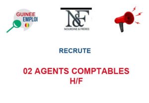 LA SOCIETE NOURDINE ET FRERES RECRUTE 02 AGENTS COMPTABLES H/F 02-AGTC