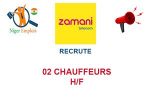ZAMANI RECRUTE 02 CHAUFFEURS H/F 02-CHAUF