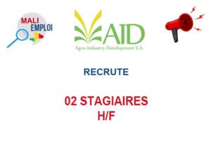 AID SA RECRUTE 02 STAGIAIRES H/F 02-STG