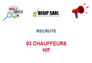 BEGIP RECRUTE 03 CHAUFFEURS H/F 03-CHAUF