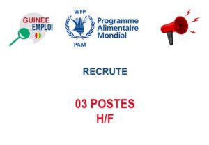 PAM GUINEE RECRUTE 03 POSTES H/F 03-PP