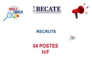 BECATE MALI SARL RECRUTE 04 POSTES H/F 04-POS
