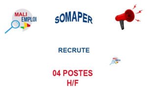 SOMAPER MALI RECRUTE 04 POSTES H/F 04-POS