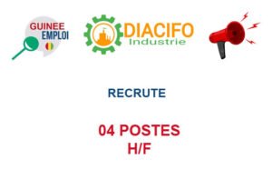 DIACIFO INDUSTRIE RECRUTE 04 POSTES H/F 04-POS