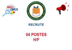 GRAFODEL MALI RECRUTE 04 POSTES H/F 04-POSGRA