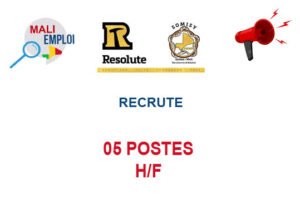 SOMISY RECRUTE 05 POSTES H/F 05-POS