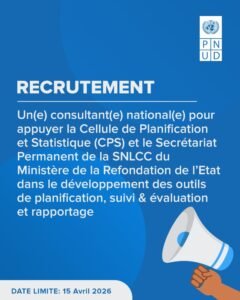 PNUD MALI RECRUTE CONSULTANT H/F 1775752899930