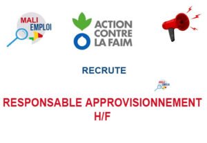 ACF MALI RECRUTE RESPONSABLE APPROVISIONNEMENT H/F APPR