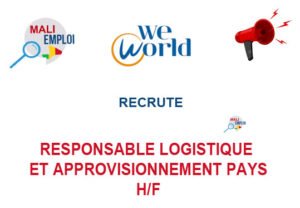 WE WORLD MALI RECRUTE COUNTRY LOGISTICS & PROCUREMENT MANAGER H/F RES-LO