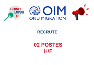 OIM GUINEE RECRUTE 02 POSTES H/F image