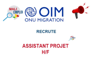 OIM MALI RECRUTE ASSISTANT PROJET H/F image