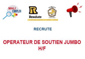 SOMISY RECRUTE OPERATEUR DE SOUTIEN JUMBO H/F op-sou