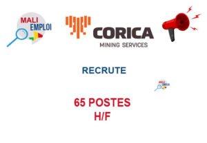 CORICA MINING SERVICES RECRUTE 65 POSTES H/F -(-pos