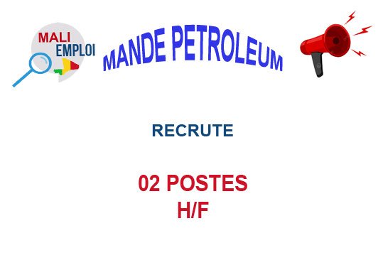 LA SOCIETE MANDE PETROLEUM RECRUTE 02 POSTES H/F