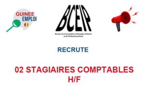 BCEIP RECRUTE 02 STAGIAIRES COMPTABLES H/F 02-STGCOM