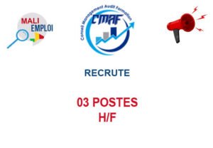 CMAF RECRUTE 03 POSTES H/F 03-POS