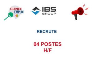 GROUPE IBS RECRUTE 04 POSTES H/F 04-POS