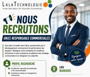 LALA TECHNOLOGIE RECRUTE RESPONSABLE COMMERCIAL H/F 1779202625080