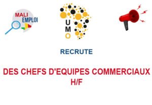 UMO RECRUTE DES CHEFS D'EQUIPES COMMERCIAUX H/F CHEFCOMME