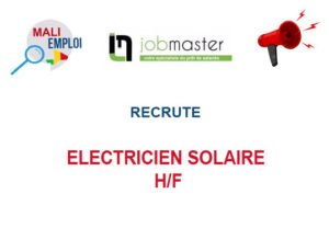 JOBMASTER RECRUTE ELECTRICIEN SOLAIRE H/F ELEC-SOL