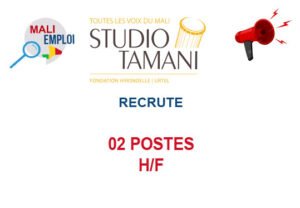 STUDIO TAMANI RECRUTE 02 POSTES H/F JOURNL