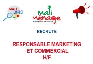 MALI MENAGE RECRUTE RESPONSABLE MARKETING ET COMMERCIAL H/F RESMA